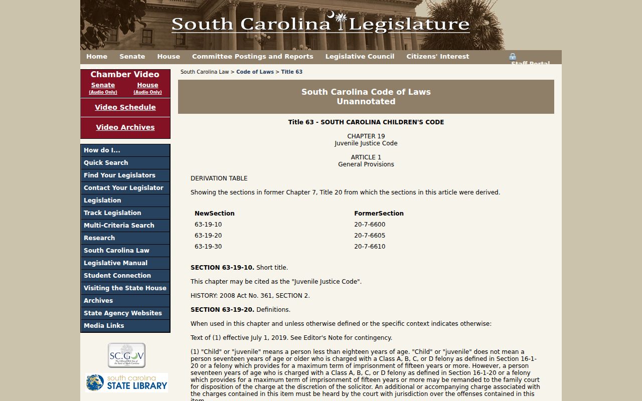 South Carolina juvenile confidentiality law relevant to Horry County court records